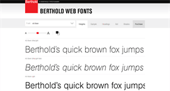 Desktop Screenshot of bertholdwebfonts.com